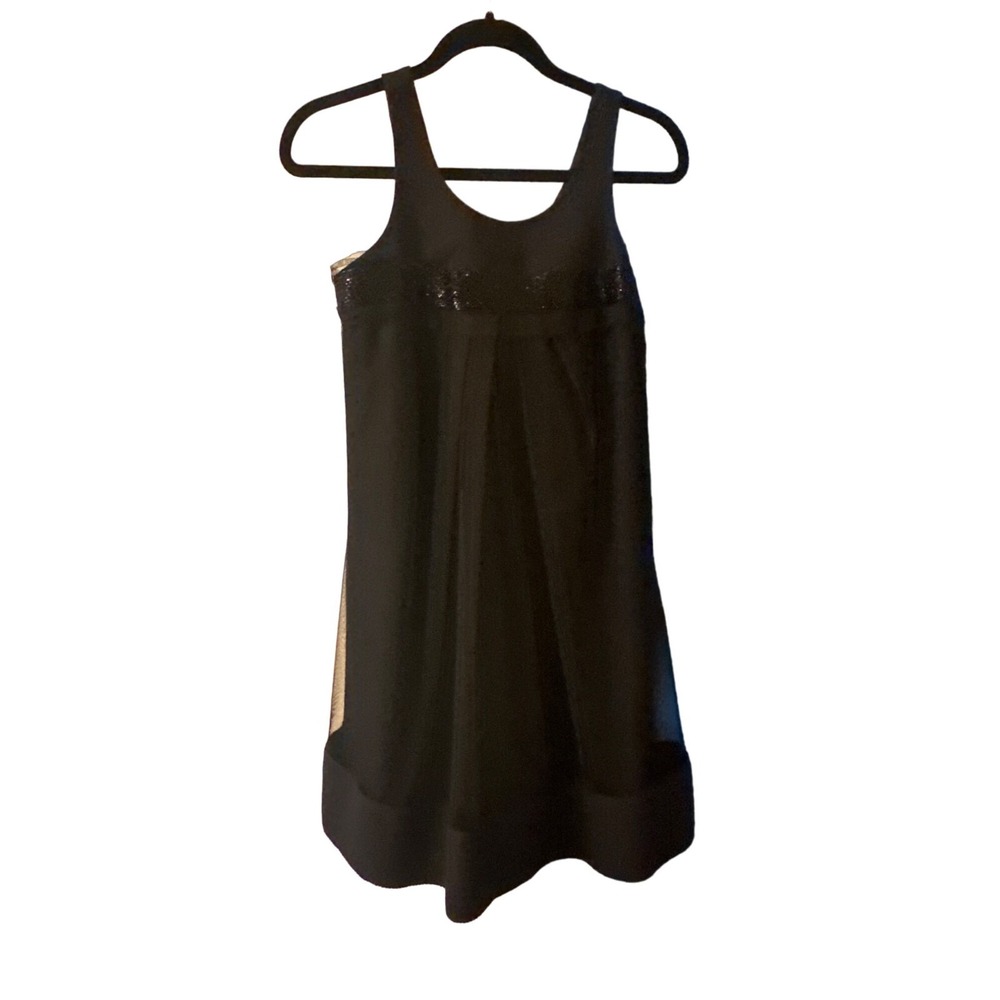 Vera Wang Black Sleeveless Empire Waist Swing Mini Dress Size‎ 2